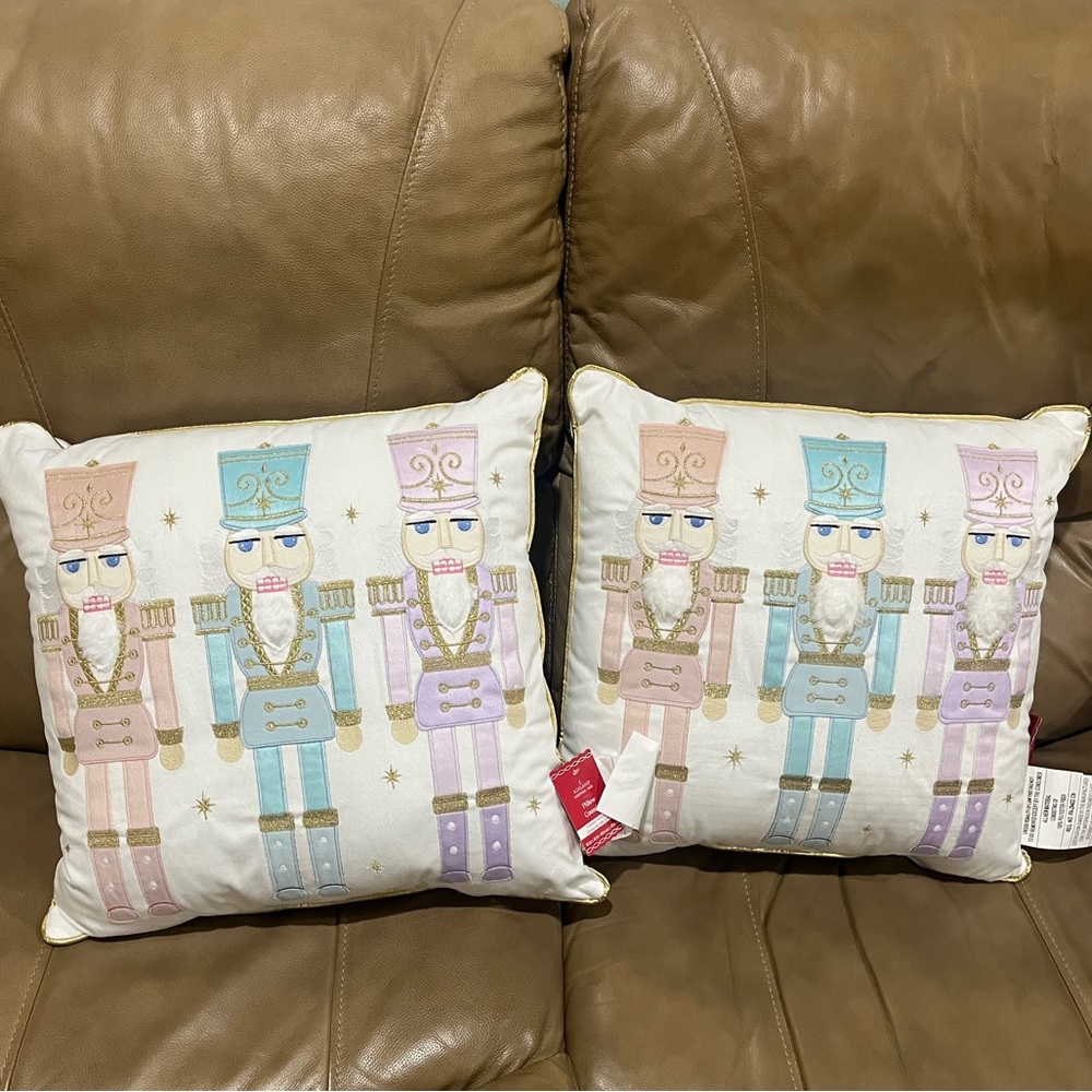 Holiday Nutcracker Decorative Throw Pillow - Pastel